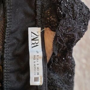 Zara Black Lace Accent Blouse
